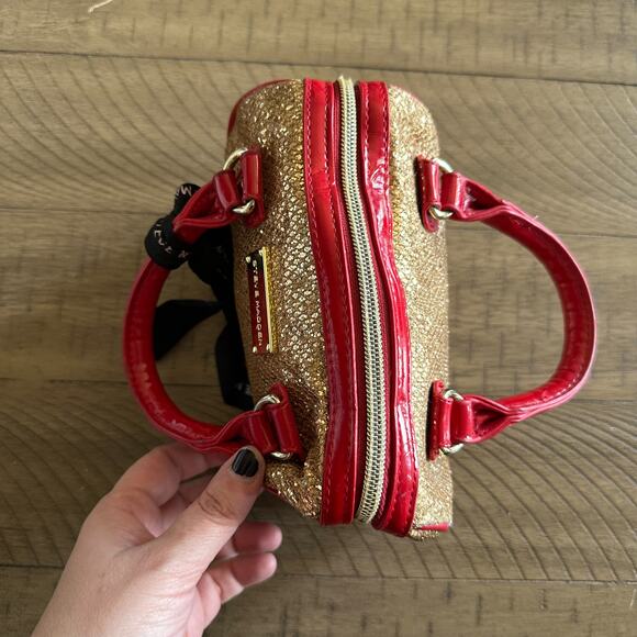 Gold and Red Sequin Mini Purse Steve Madden Vintage - Picture 6 of 7